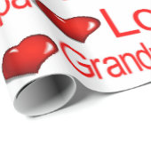 Valentinstag Wrapping Paper Liebe Opa Hearts Geschenkpapier (Rolleneckpunkt)