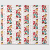 Valentinstag Wrapping Paper Vintag Geschenkpapier (Flach)