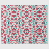 Valentinstag-Wrapping-Papier für Herz und Rose Geschenkpapier (Flach)