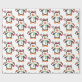 Valentinstag Wrapping Papier Pinguin Fisch Geschenkpapier (Flach)