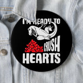 Valentinstag Wrestling Dinosaur Ich bin bereit für Button (Beispiel)