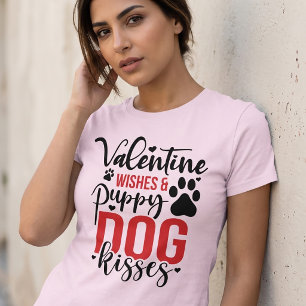 Valentinstag-Wünsche Welpen-Hund-Küsse T-Shirt