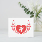 Valentinstag wünschen postkarte (Stehend Vorderseite)