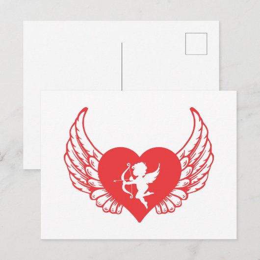 Valentinstag wünschen postkarte (Vorne/Hinten)