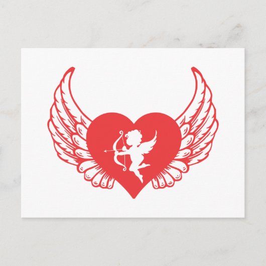 Valentinstag wünschen postkarte (Vorderseite)