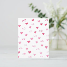 Valentinstag xo Liebe Süßes Wasserfarbenherz Feiertagspostkarte
