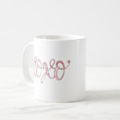 Valentinstag XOXO Design-Tasse Kaffeetasse (Vorderseite Links)