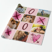 Valentinstag XOXO FotoCollage Geschenkpapier (Ungerollt)