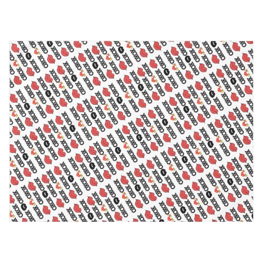 Valentinstag Xoxo Tischdecke (Vorderseite (Horizontal))