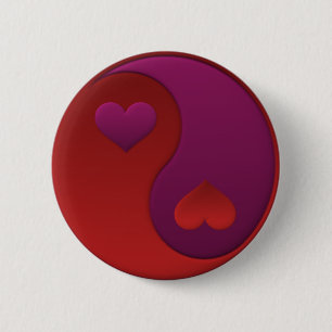 Valentinstag Yin Yang Button