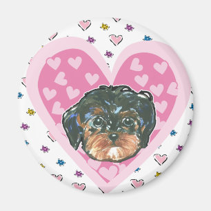 Valentinstag Yorkie Poo Magnet