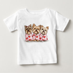 Valentinstag Yorkshire Terrier Dogs Baby T-shirt