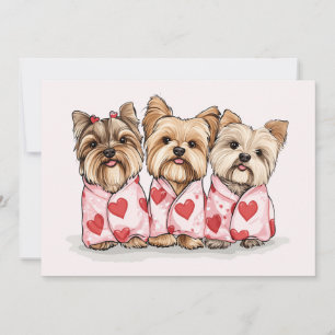 Valentinstag Yorkshire Terrier Dogs Feiertagskarte