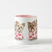 Valentinstag Yorkshire Terrier Dogs Tasse (Zentrum)