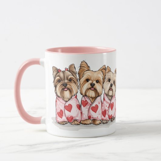 Valentinstag Yorkshire Terrier Dogs Tasse (Links)