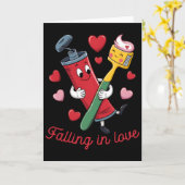 Valentinstag Zahnpasta Liebe Zahnbürsten Verlieben Karte (Gelbe Blume)