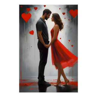 Valentinstag Zeit für Liebe Poster