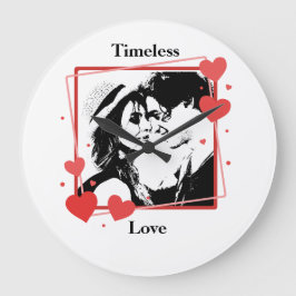 Valentinstag Zeitlose Liebe Hörrahmen Wand Große Wanduhr