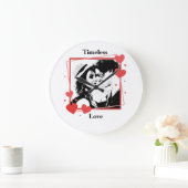 Valentinstag Zeitlose Liebe Hörrahmen Wand Große Wanduhr (Zuhause)
