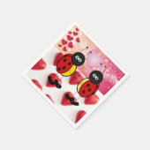 Valentinstag Zeitung Napkins, Ladybug Serviette (Ecke)