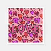 Valentinstag Zeitung Napkins, Liebe Serviette (Vorderseite)