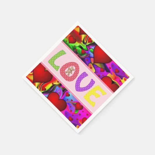 Valentinstag Zeitung Napkins, Liebe Serviette (Ecke)