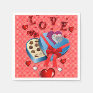 Valentinstag Zeitung Napkins, Liebe Serviette