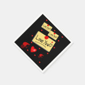 Valentinstag Zeitung Napkins Serviette (Ecke)