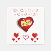 Valentinstag Zeitung Napkins Serviette (Vorderseite)