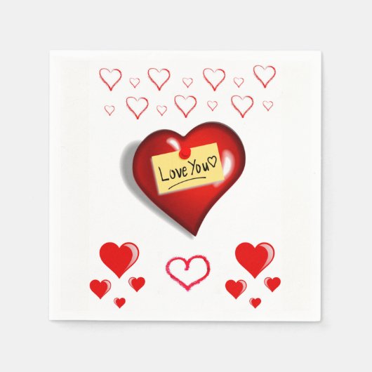 Valentinstag Zeitung Napkins Serviette (Vorderseite)