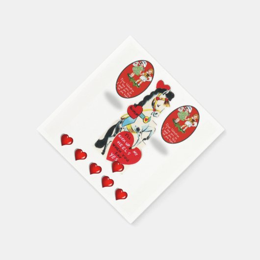 Valentinstag Zeitung Napkins Serviette (Ecke)