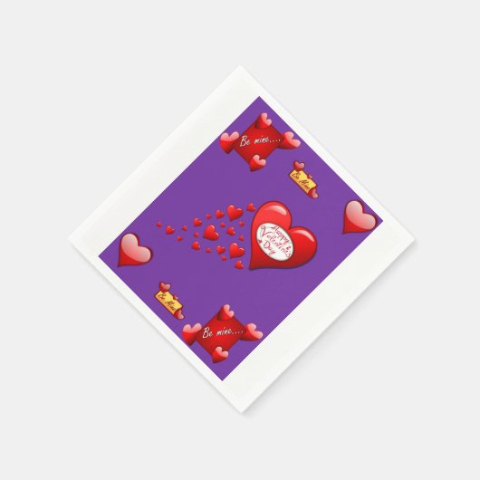 Valentinstag Zeitung Napkins Serviette (Ecke)