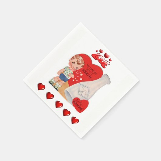 Valentinstag Zeitung Napkins Serviette (Ecke)