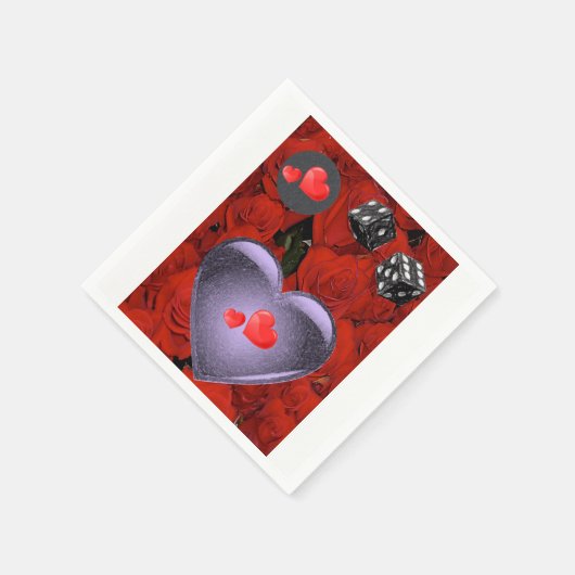 Valentinstag Zeitung Napkins Serviette (Ecke)