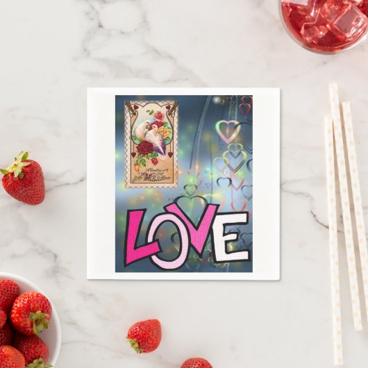 Valentinstag Zeitung Napkins Serviette (Beispiel)