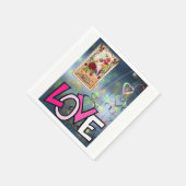 Valentinstag Zeitung Napkins Serviette (Ecke)