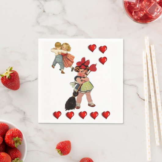 Valentinstag Zeitung Napkins Serviette (Beispiel)