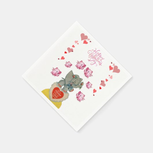 Valentinstag Zeitung Napkins Serviette (Ecke)
