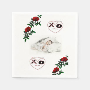 Valentinstag Zeitung Napkins Serviette