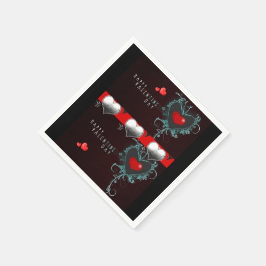 Valentinstag Zeitung Napkins Serviette (Ecke)