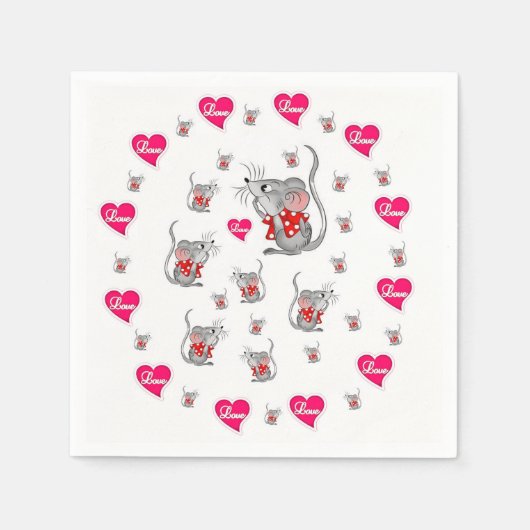 Valentinstag Zeitung Napkins Serviette (Vorderseite)