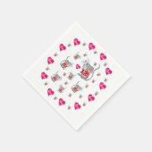 Valentinstag Zeitung Napkins Serviette (Ecke)
