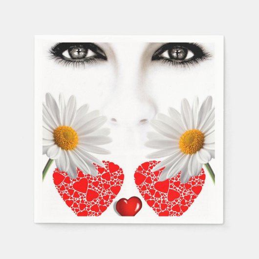 Valentinstag Zeitung Napkins Serviette (Vorderseite)