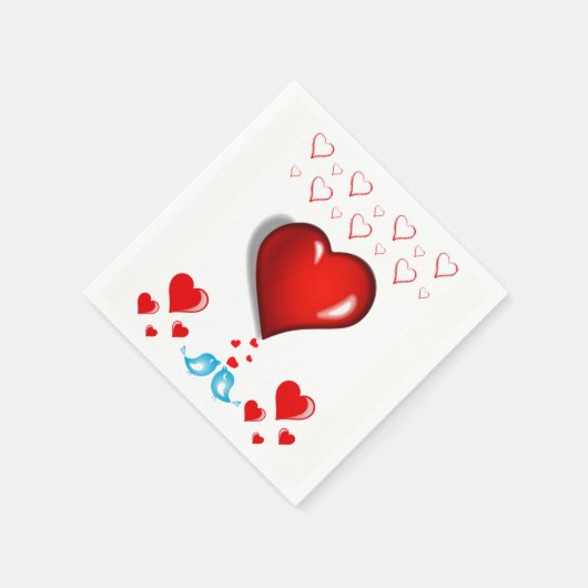 Valentinstag Zeitung Napkins Serviette (Ecke)