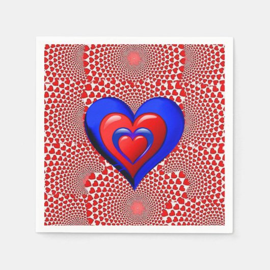 Valentinstag Zeitung Napkins Serviette (Vorderseite)