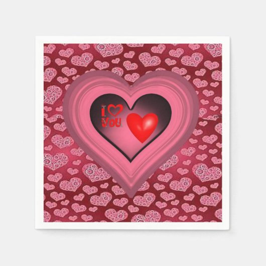 Valentinstag Zeitung Napkins Serviette (Vorderseite)