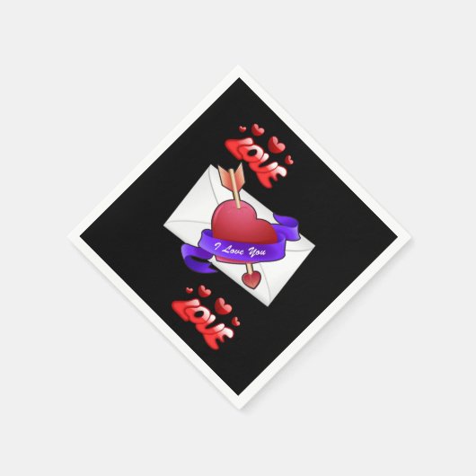 Valentinstag Zeitung Napkins Serviette (Ecke)