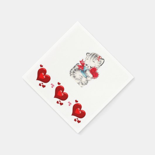 Valentinstag Zeitung Napkins Serviette (Ecke)