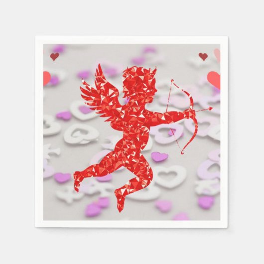 Valentinstag Zeitung Napkins Serviette (Vorderseite)