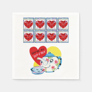 Valentinstag Zeitung Napkins Serviette